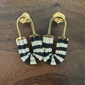 Gold Striped Earrings
